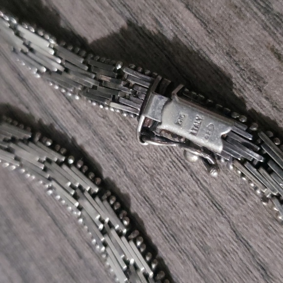 Silver bracelet unisex 7.5 inch - Picture 3 of 6